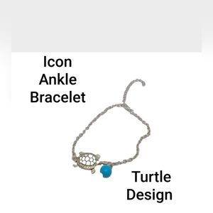 Turtle Ankle Bracelet Stainless Steel New with Tags